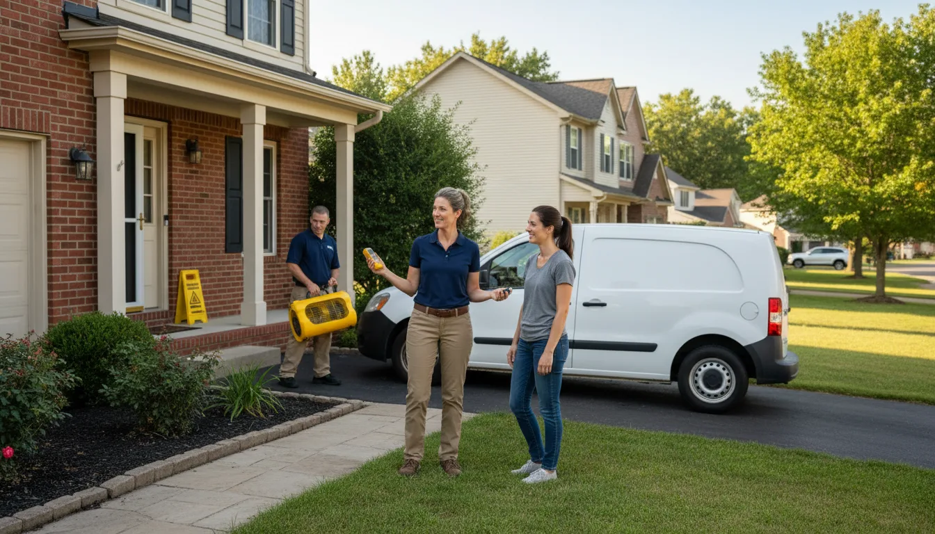 Residential water damage restoration in Warren, IL